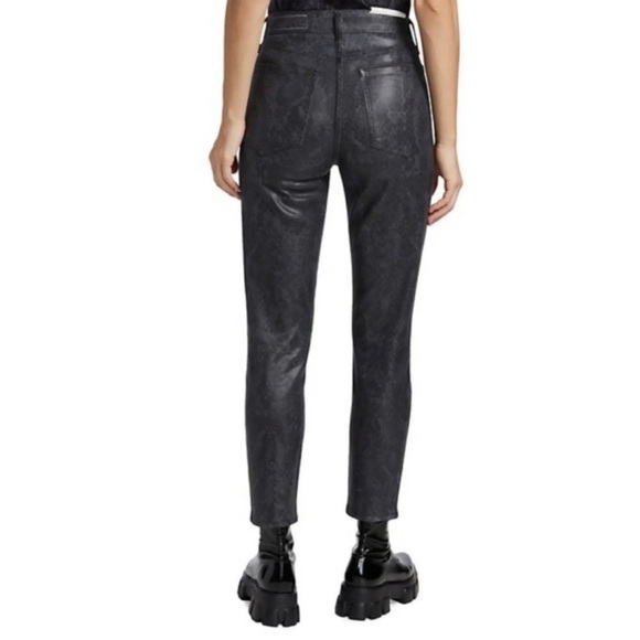 Rag & Bone Nina Snake Foil High Rise Ankle Cigarette Jeans Size 29 $255 - Picture 2 of 9
